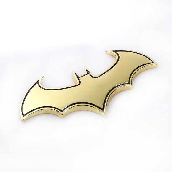 Official Licensed Elektroplate Batman Yellow Metal Auto Emblem 